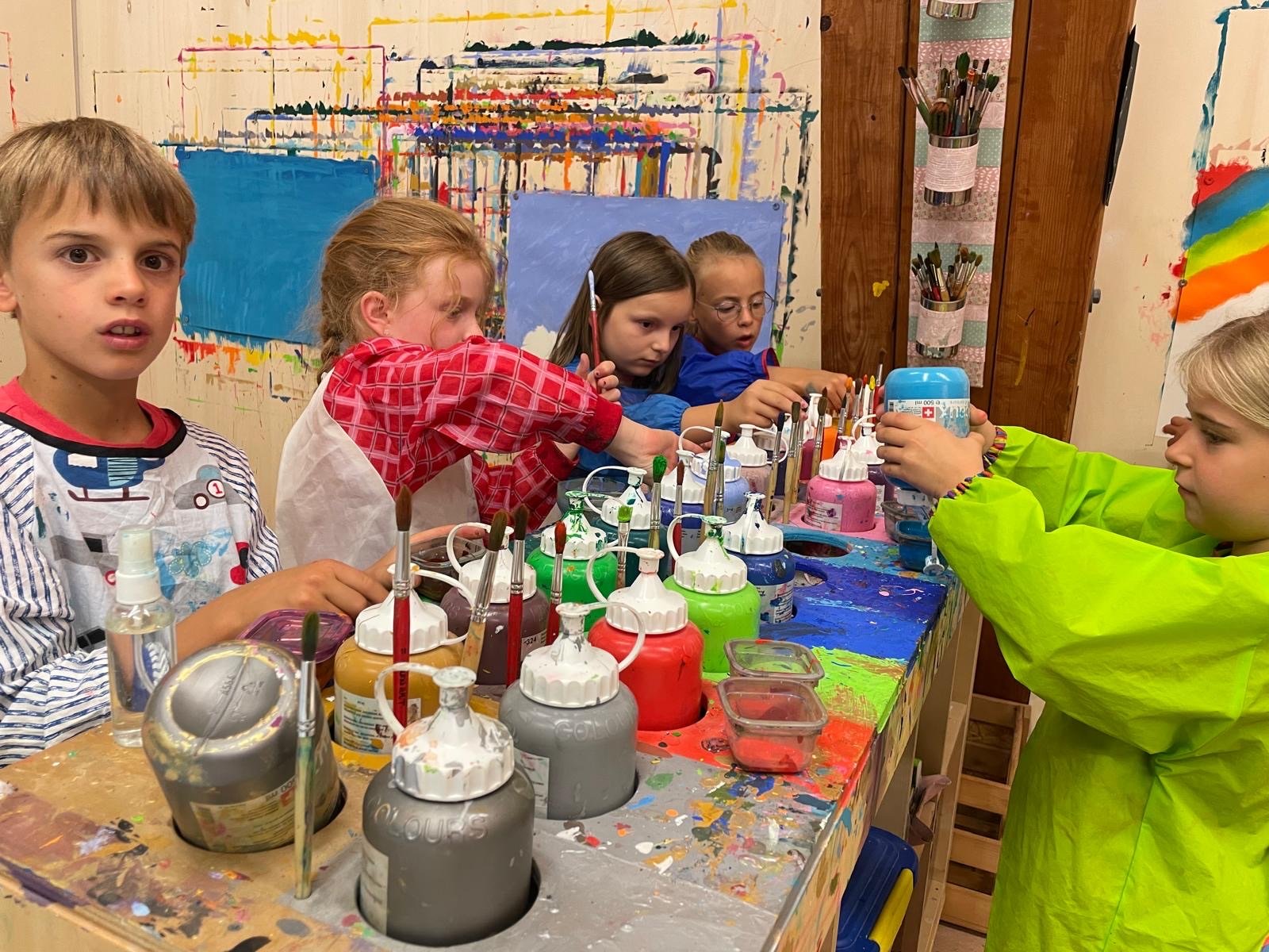 ...malen im malatelier...