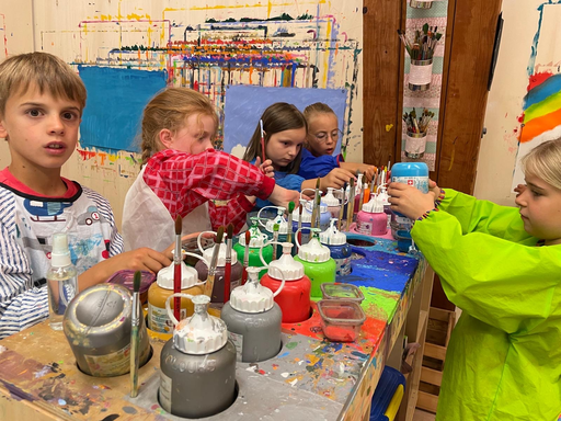 ...malen im malatelier...