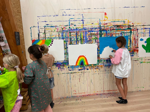 ...malen im malatelier...