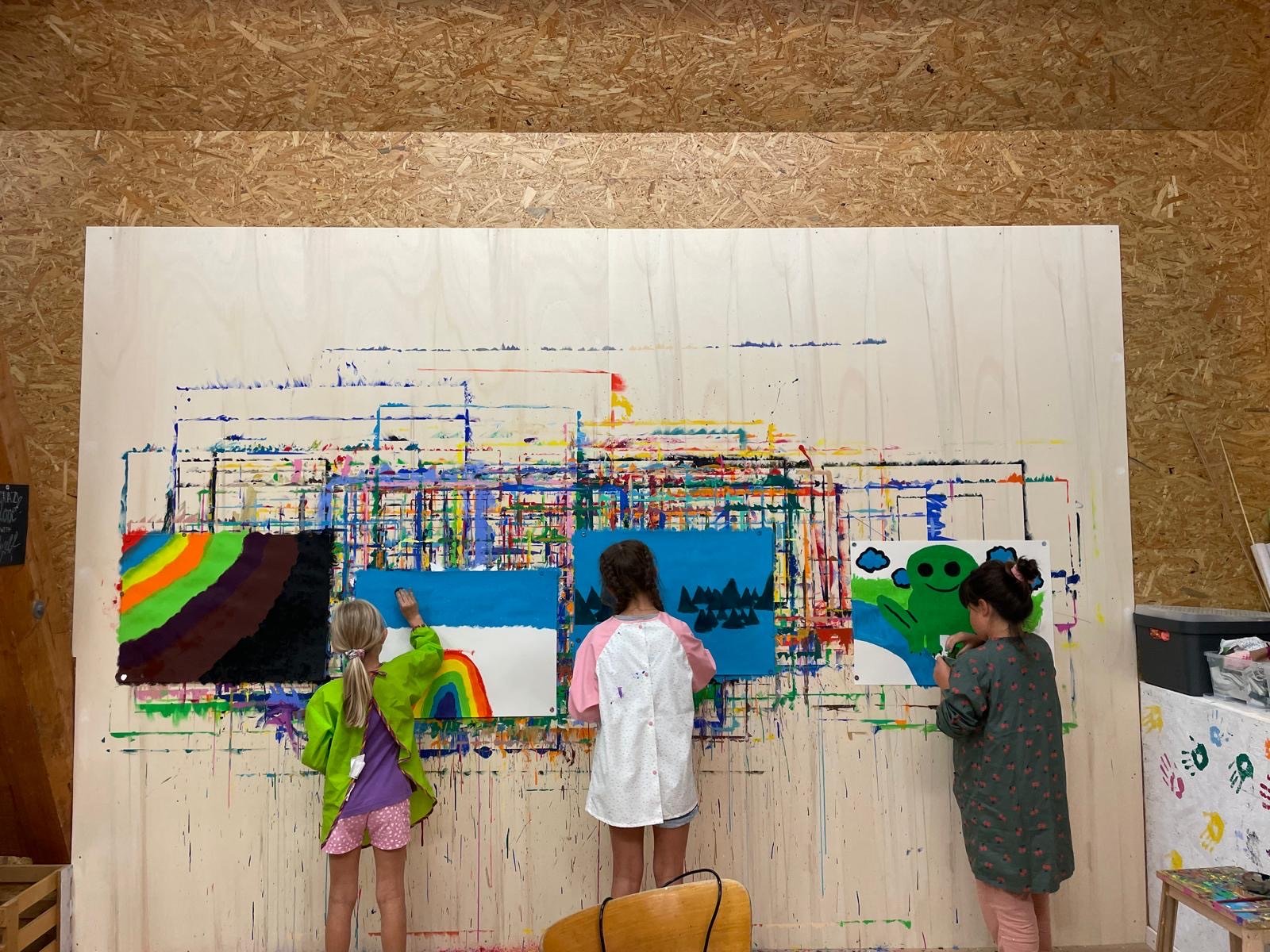 ...malen im malatelier...