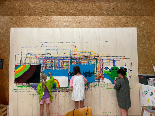 ...malen im malatelier...