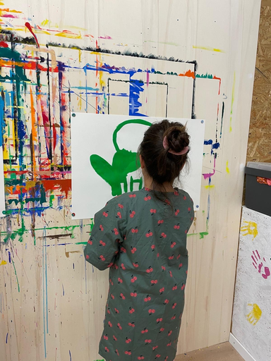 ...malen im malatelier...