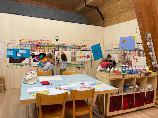 ...malen im malatelier...