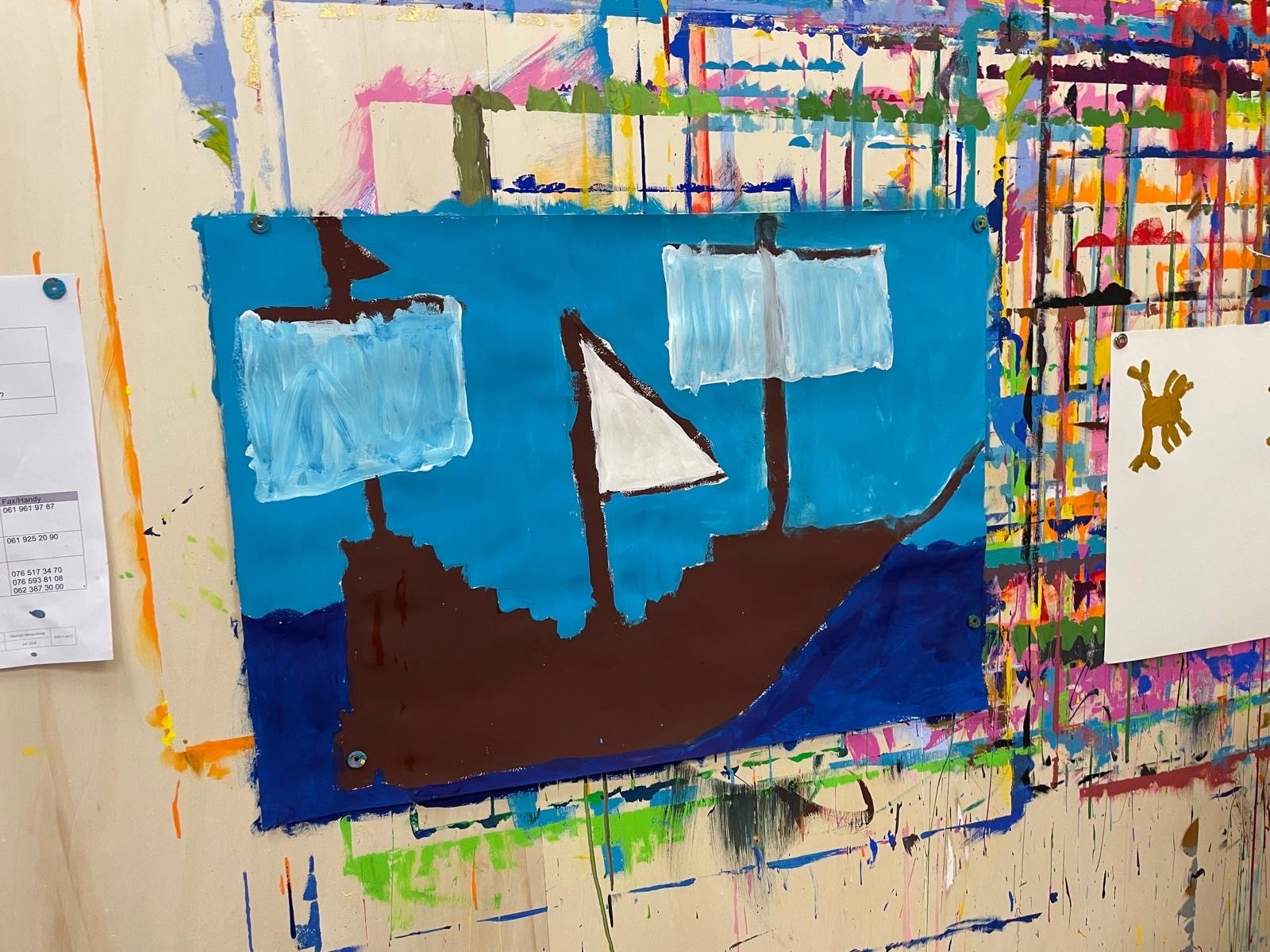 ...malen im malatelier...