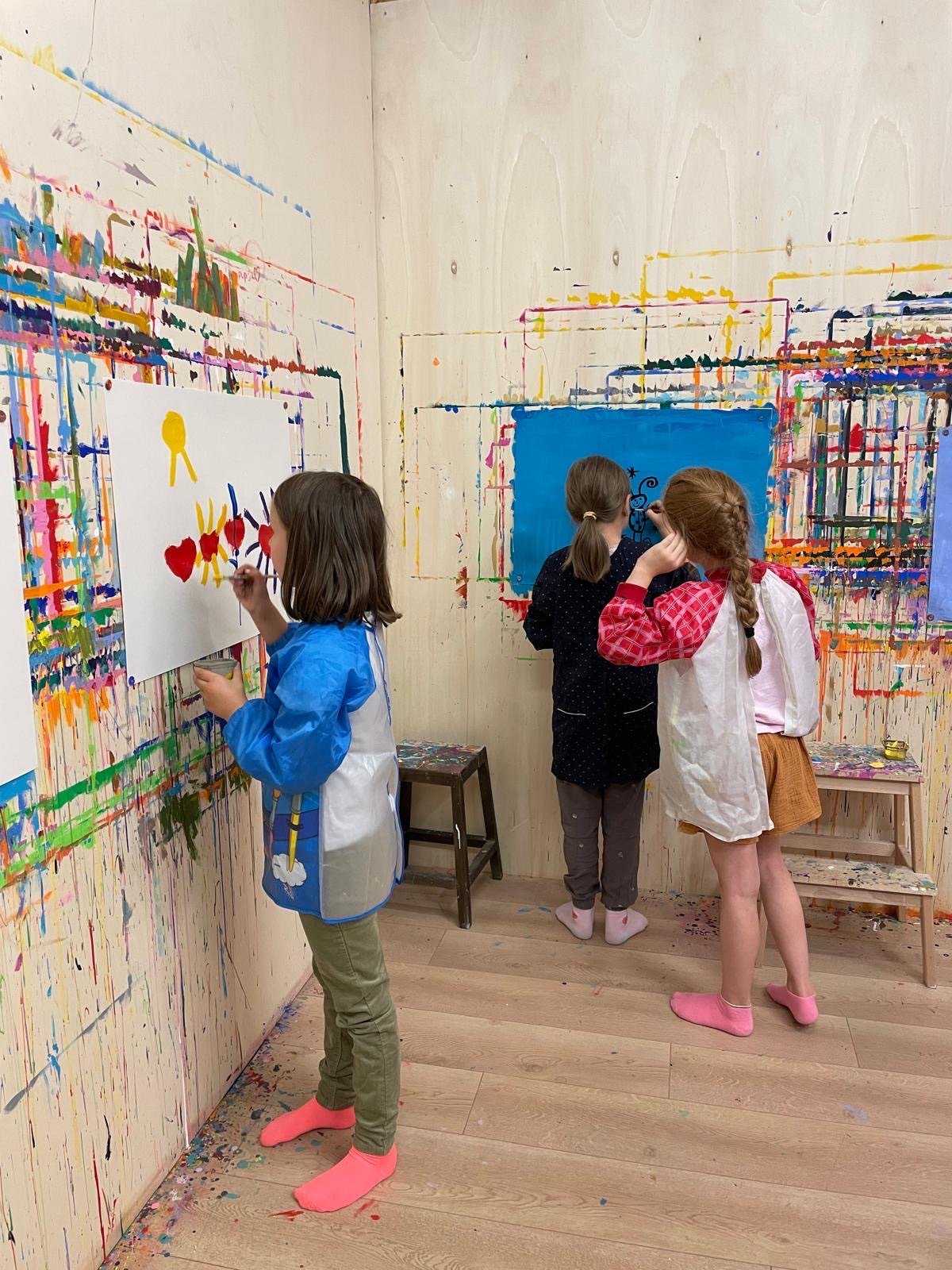 ...malen im malatelier...