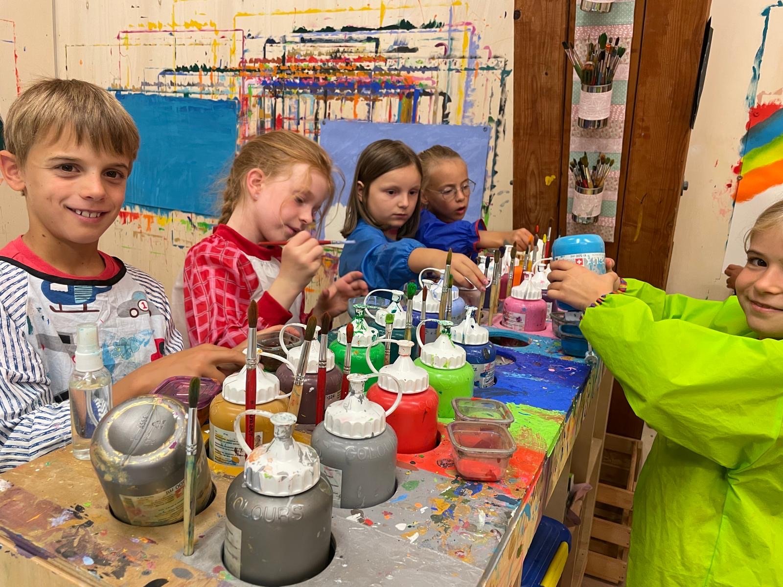 ...malen im malatelier...