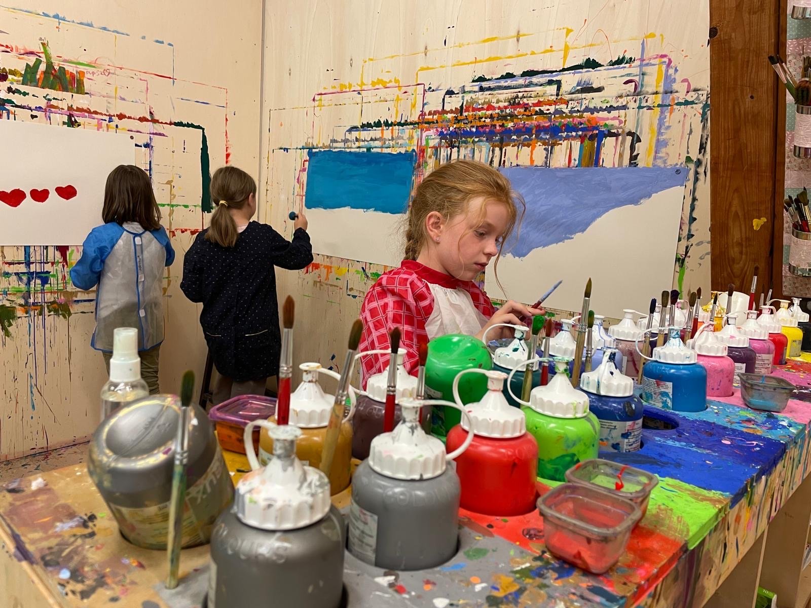 ...malen im malatelier...