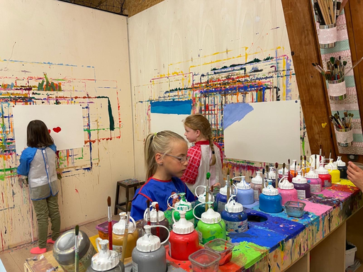 ...malen im malatelier...