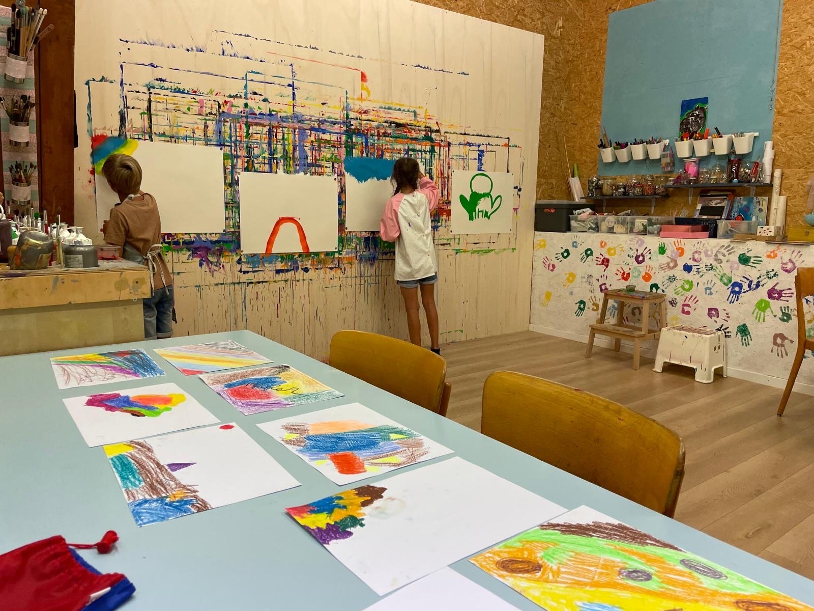 ...malen im malatelier...