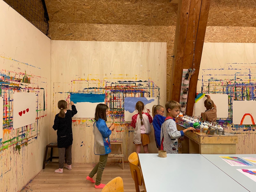 ...malen im malatelier...