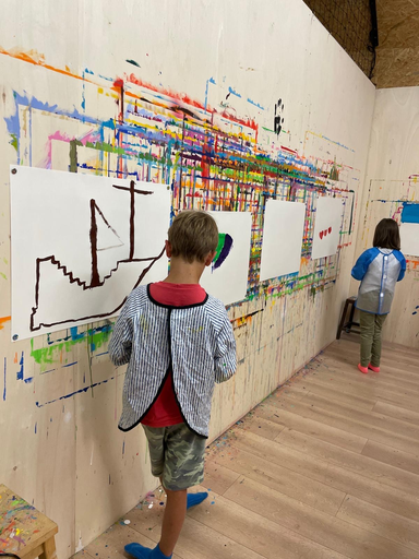 ...malen im malatelier...