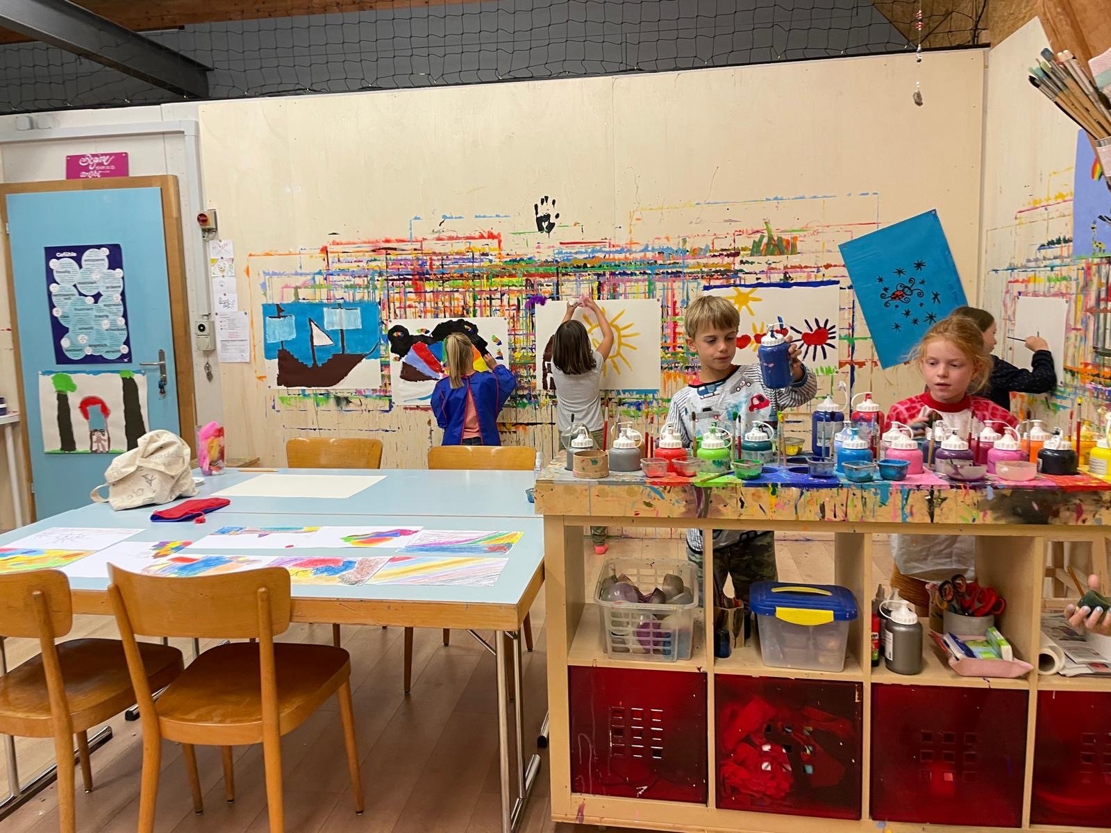 ...malen im malatelier...