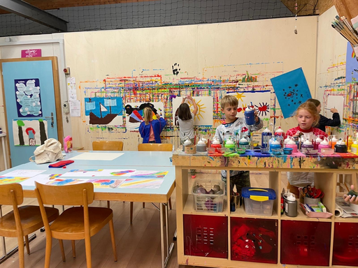 ...malen im malatelier...