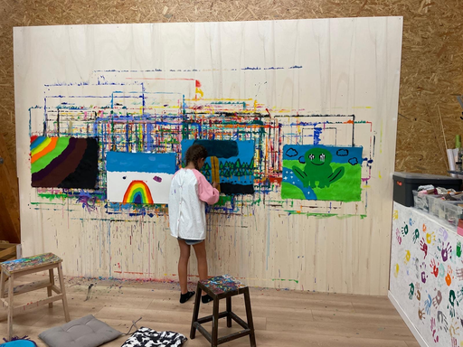 ...malen im malatelier...